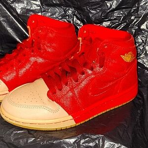Air Jordan 1 Retro Premium High Dipped Toe - Red US 5
